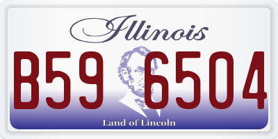 IL license plate B596504