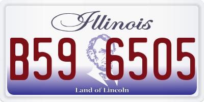 IL license plate B596505