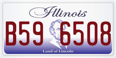 IL license plate B596508
