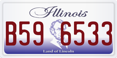 IL license plate B596533