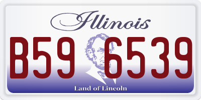 IL license plate B596539