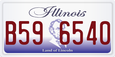 IL license plate B596540