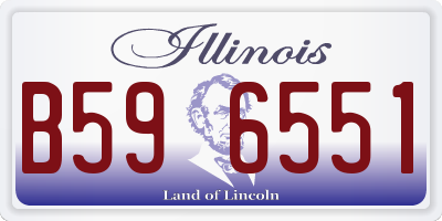 IL license plate B596551