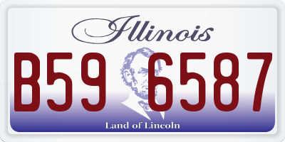 IL license plate B596587