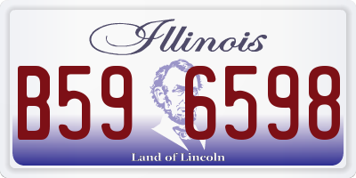 IL license plate B596598