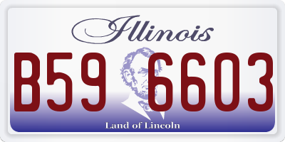 IL license plate B596603