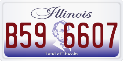 IL license plate B596607