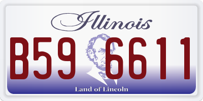 IL license plate B596611