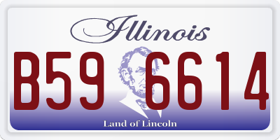 IL license plate B596614
