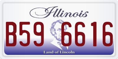 IL license plate B596616