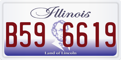 IL license plate B596619