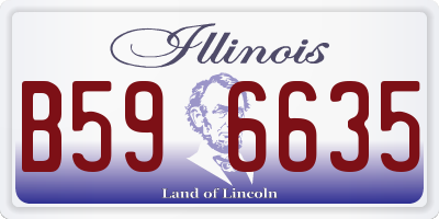 IL license plate B596635
