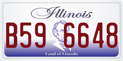 IL license plate B596648