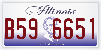 IL license plate B596651
