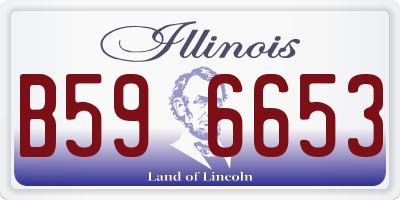IL license plate B596653