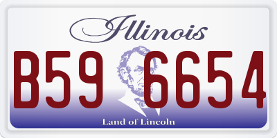 IL license plate B596654