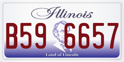 IL license plate B596657