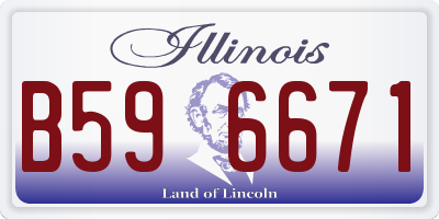 IL license plate B596671