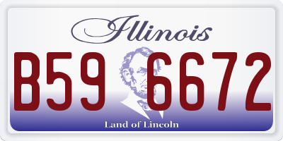 IL license plate B596672