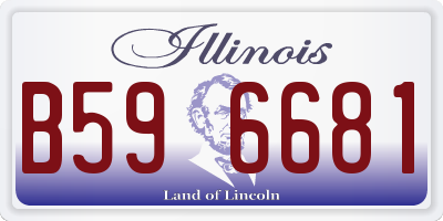 IL license plate B596681