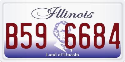 IL license plate B596684