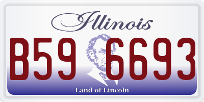 IL license plate B596693