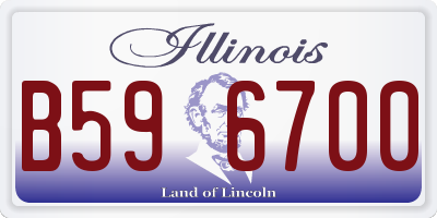 IL license plate B596700