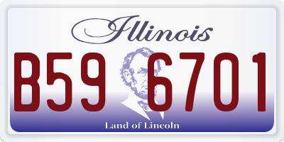 IL license plate B596701