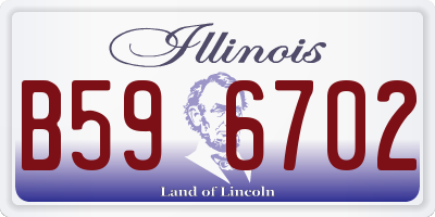IL license plate B596702