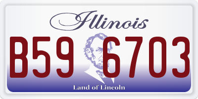 IL license plate B596703