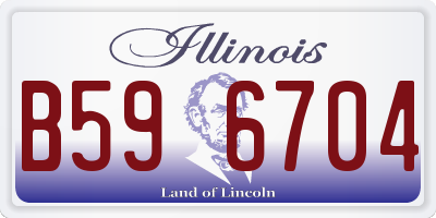 IL license plate B596704