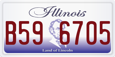 IL license plate B596705