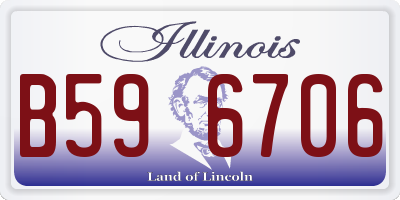 IL license plate B596706