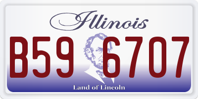 IL license plate B596707