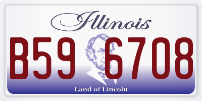 IL license plate B596708