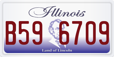 IL license plate B596709