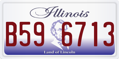 IL license plate B596713