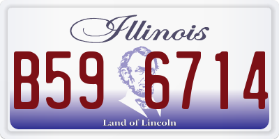 IL license plate B596714