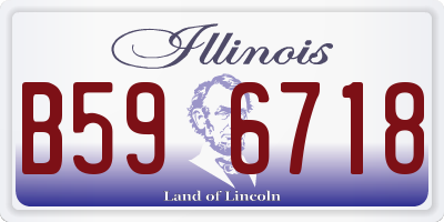 IL license plate B596718