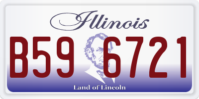 IL license plate B596721