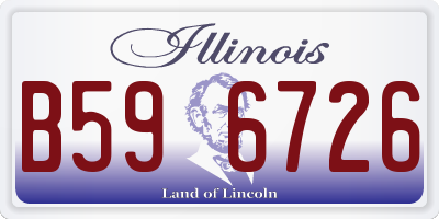 IL license plate B596726