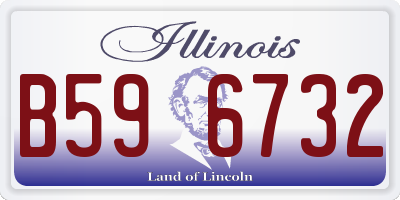 IL license plate B596732