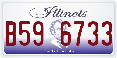 IL license plate B596733