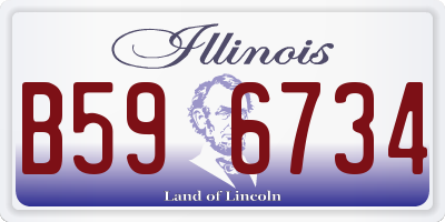 IL license plate B596734