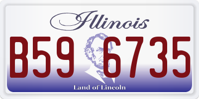 IL license plate B596735