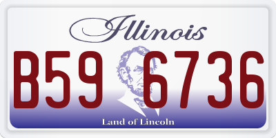 IL license plate B596736