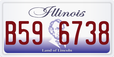 IL license plate B596738