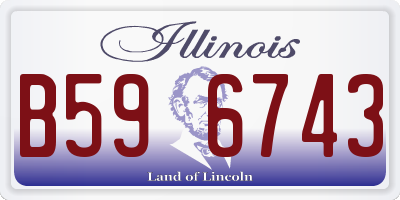 IL license plate B596743