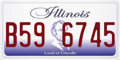 IL license plate B596745