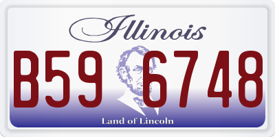 IL license plate B596748